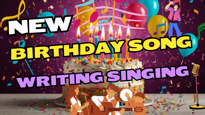 Catchy Custom 1 Bratday Tunes: Songwriting & Singing!