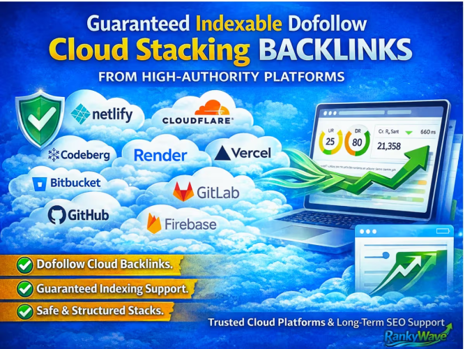 I Will Build Indexable Dofollow Cloud stacking Backlinks