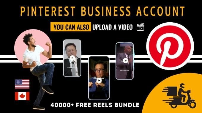 I Will Give Pinterest Business Account In Which You Can Also Upload A Video