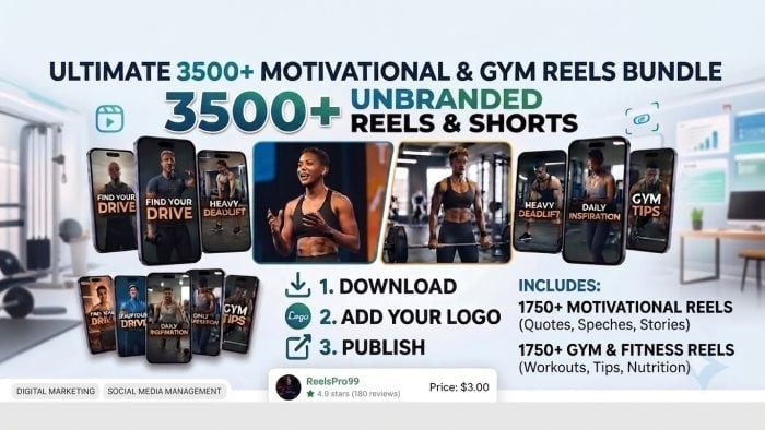 I Will Give 3500+ Hand-Picked Motivational & Gym Reels