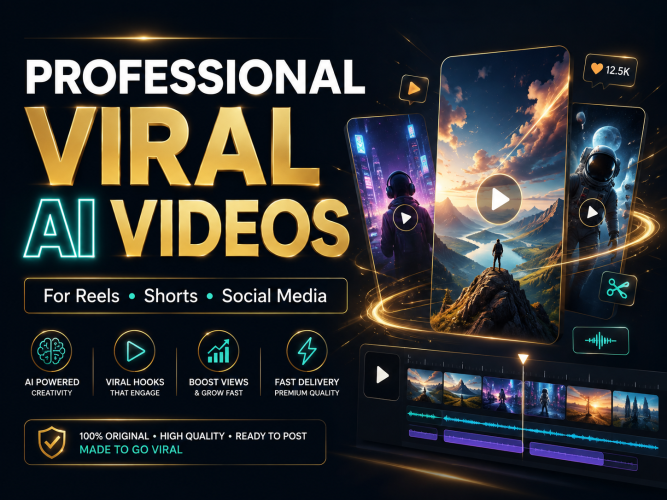 I Will Create Professional Viral AI Videos for Social Media