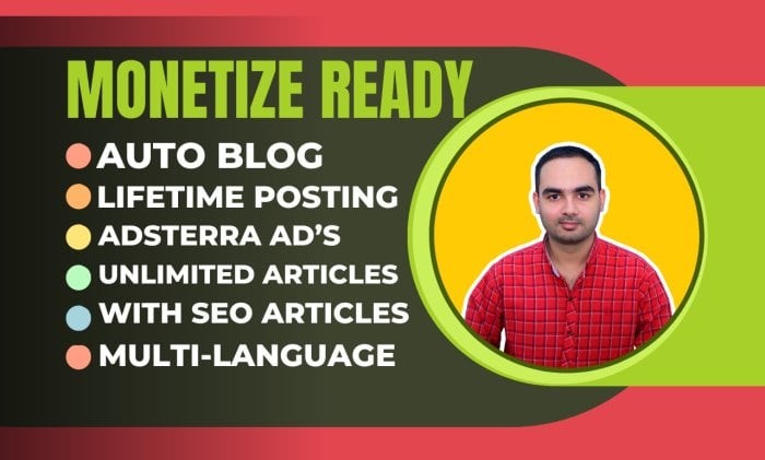 I will create autopilot monetize ready news auto blog adsterra