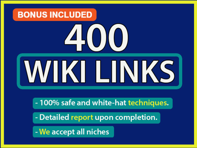 I will create 400 High-Quality Wiki Links