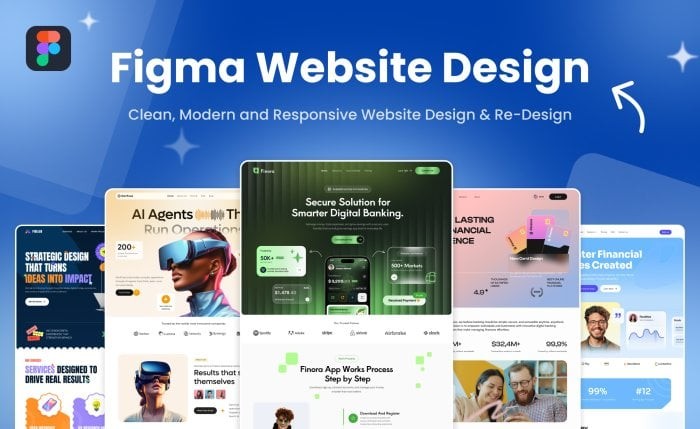 I Will Design Modern, Clean and Responsive Website UI In Figma