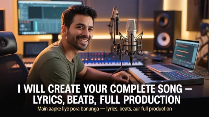 I will create a complete original song for you — lyrics, beats, and full production