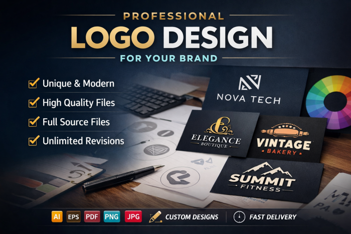 I Will Design A Unique And Professional Logo For Your Brand
