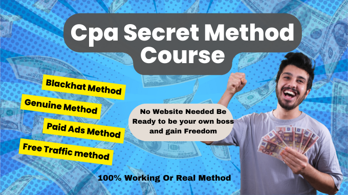 I Will Provide BlackHat Method cpa marketing complete system