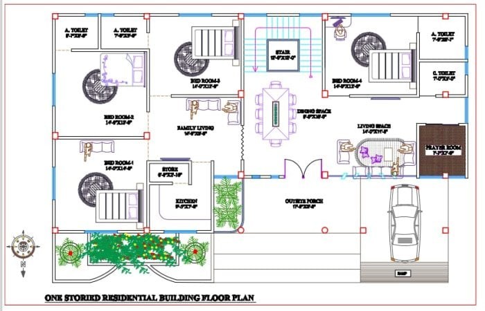 I Will Make 1 2D Architectural or Interior Design In autoCad