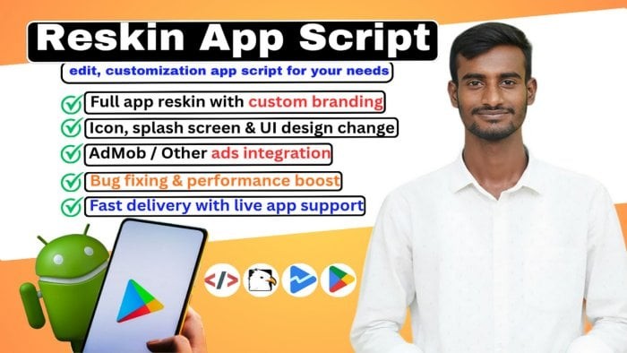 I will edit, customization, and reskin app script for your needs