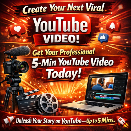 I Will Create A Long Video For Youtube (Up to 5 Minutes)