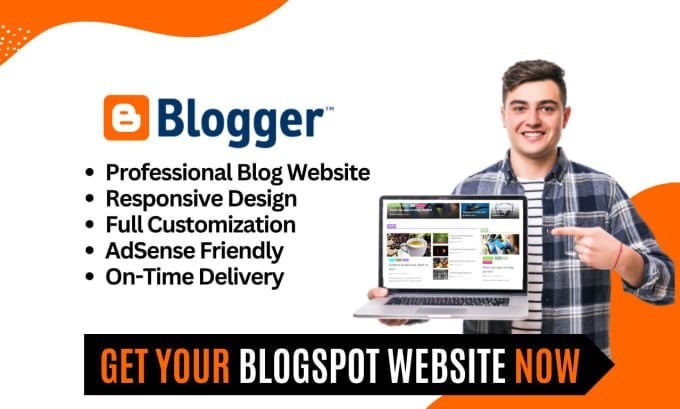 I will design and customize professional blogger blogspot website