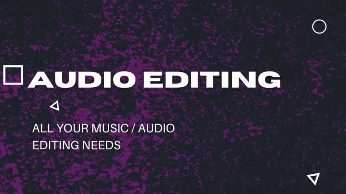 I will edit, cut, loop or mix audio songs or music 5 min tracks
