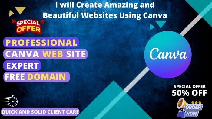 I will Create Amazing And Beautiful Websites Using Canva