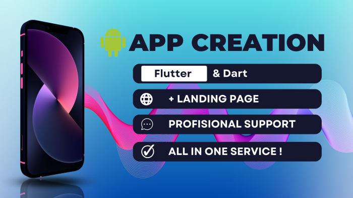I will do Professional Flutter and Dart App Creation and Design