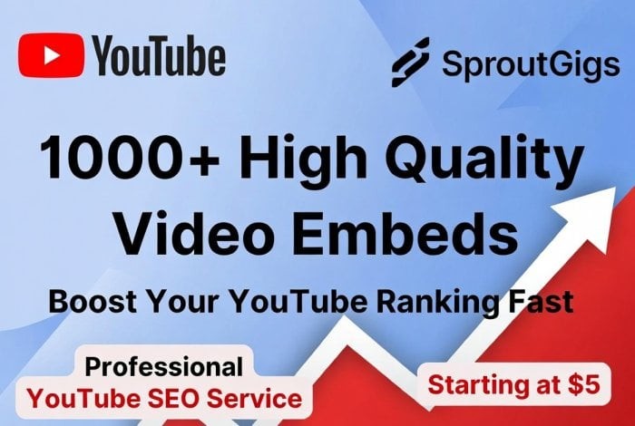 I Will Do 1000+ High Quality YouTube Video Embeds to Boost Your Ranking