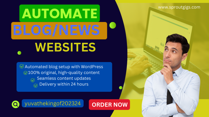 I will set up an automated WordPress blog with 100% original content in just 24 hours!
