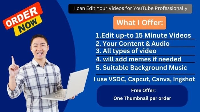 I will be Your Professional Video Editor for Your YouTube Channel