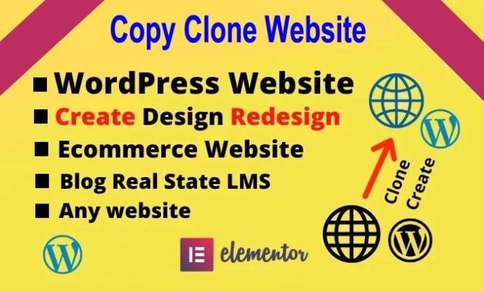 I Will Create Clone Copy Or redesign any Website Into WordPress