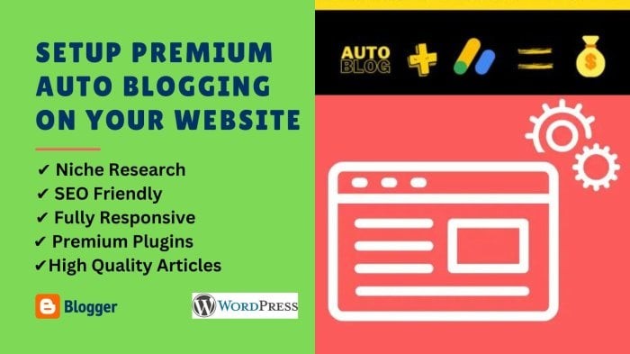 I will Setup Premium Auto Blogging on your Website